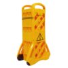FLEXGUARD — Barrière de ciseaux en plastique, extensible, hauteur 1.000 mm, largeur 320 - 4.000 mm, profondeur 580 mm