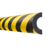 MORION — MORION Protection contre les chocs pour tuyaux, forme coudée, en mousse PU, noir-jaune, longueur 1.000 mm