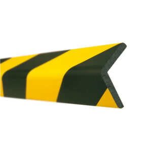 MORION — MORION protection contre les chocs, forme angulaire, protection des bords 60/60 mm, jaune/noir, magnétique, longueur : 1000 mm