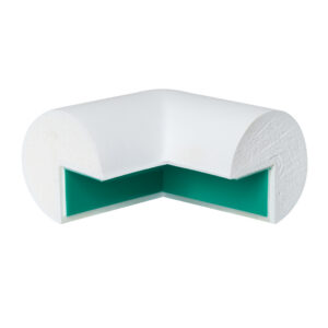 MORION — MORION protection contre les chocs, cercle, pour bords 45x45mm, coins extérieurs, à deux angles, blanc, autocollant
