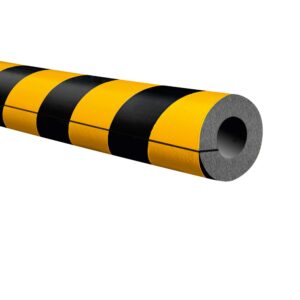 MORION — MORION Protection contre les chocs pour tube plein à emboîter, avec fente, en mousse PU, noir-jaune, longueur 1.000 mm