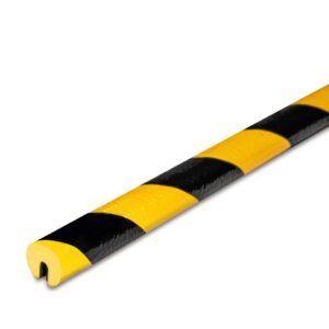 MORION — MORION protection contre les chocs, cercle, protection de profilé 20x20x8 mm, jaune/noir, à emboîter, longueur : 5.000 mm